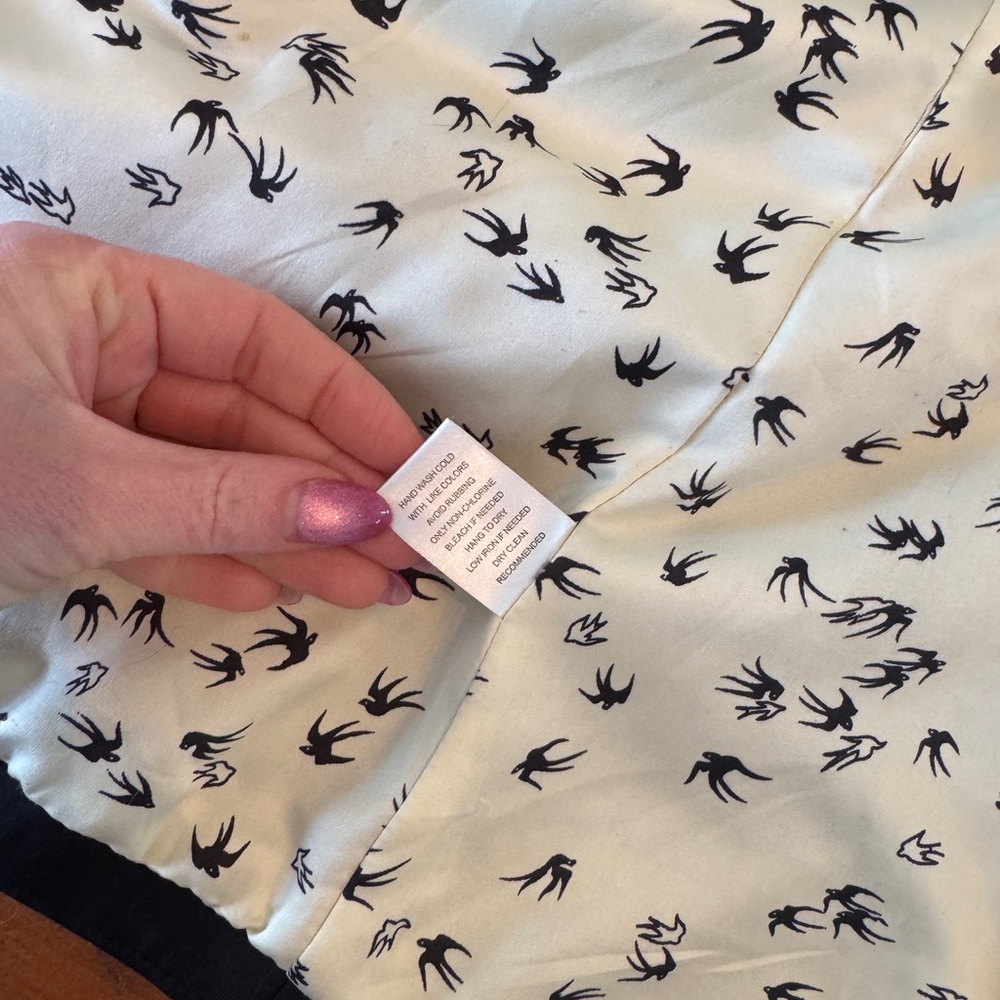 Daniel Rainn Black Blazer With Patterned Lining - image 3